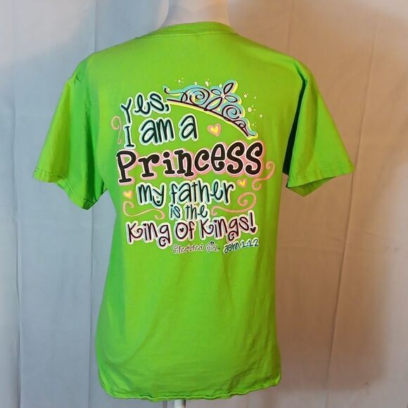 Cherished Girl Neon Green Tee - Picture 3 of 6